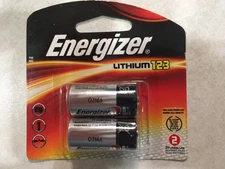 Energizer 123 Lithium Batteries 2 Pack 3V Photo Exp. 12/2026