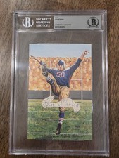 Ken Strong Autographed Signed Goal Line Art Card GLA BAS Cut HOF New York Giants