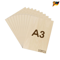 Sperrholzplatten A3 420X300Mm 10 StüCk Basteln Lasergravur Lindenholz Diy, 2Mm
