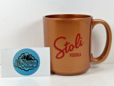 Stoli Vodka Plastic Mug cup Copper
