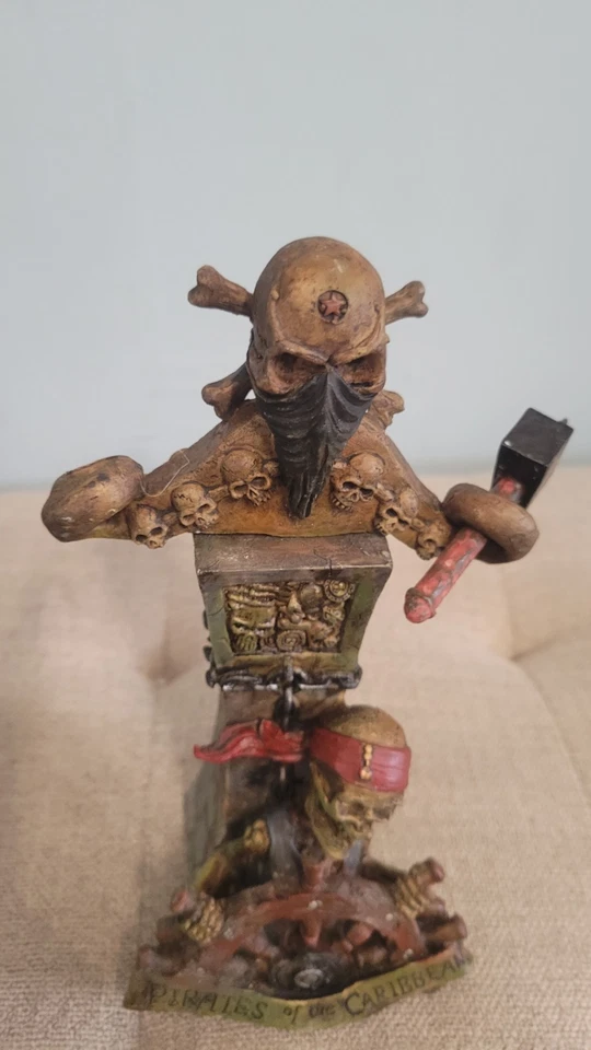 Pirates of the Caribbean Skull Pirate Letter Opener Stand Resin Figurine with... - Image 3 of 4