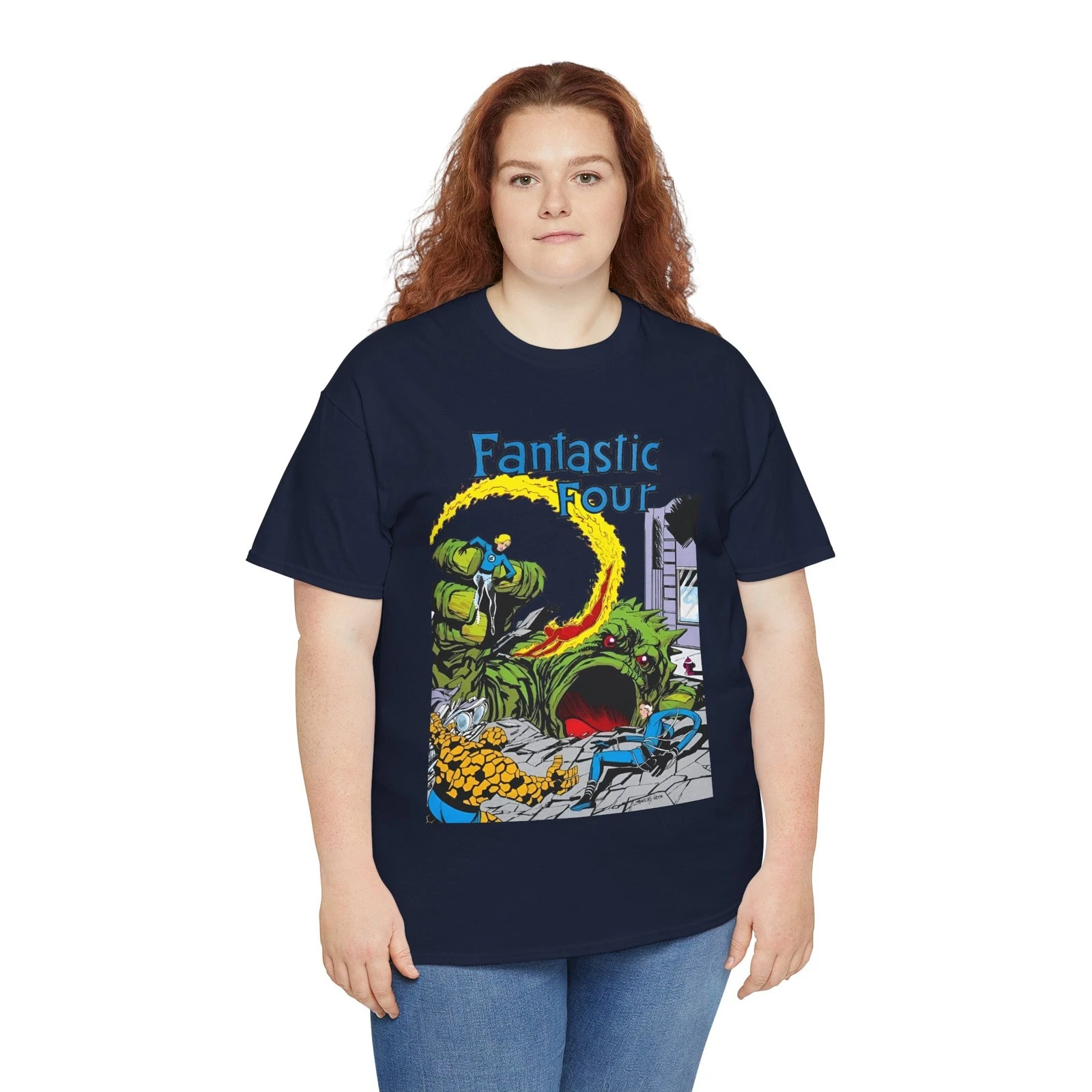 Fantastic Four T-Shirt - John Byrne Art - #1 Cover - Marvel Comics - Human Torch