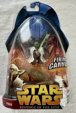 New In Box Star Wars Revenge Of The Sith Yoda Firing Cannon Figure #3 2005