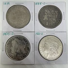 1879 1888-O 1900 1921-S Morgan Dollar Lot of 4