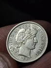 1914 D United States Silver Barber Dime - AU Details