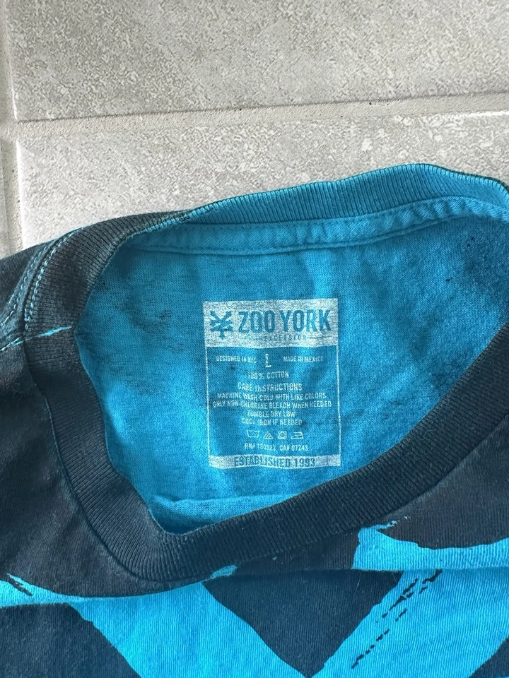 Camiseta de skate Y2K Zoo York azul, talla grande Foto 3 de 4