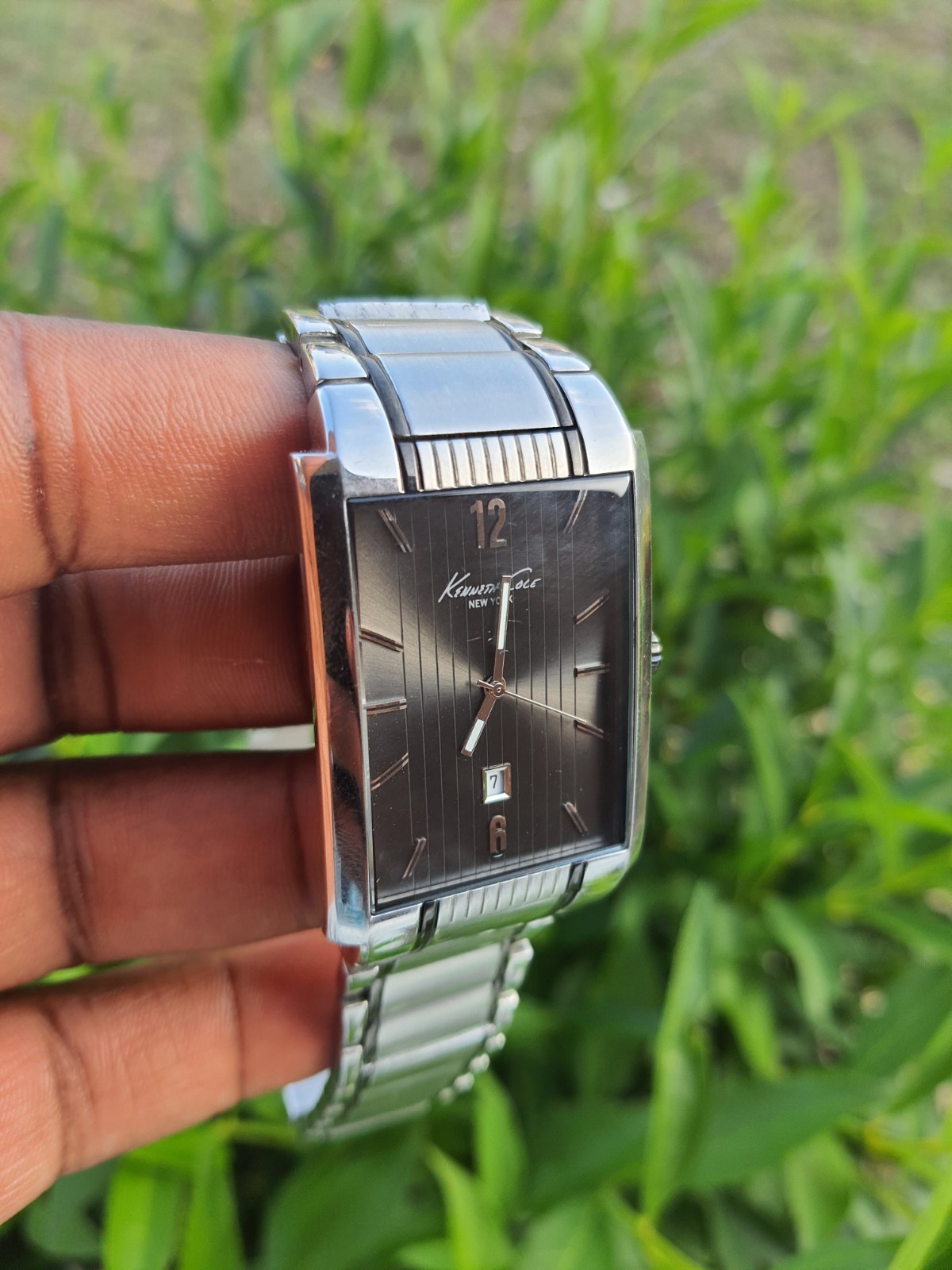 Kenneth Cole Rectangular Grey Dial Stainless Stee… - image 13