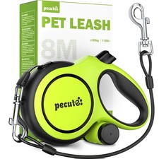 Pecute Retractable Dog Leash with Chew Proof Extender, 26ft Heavy Duty Retrac...