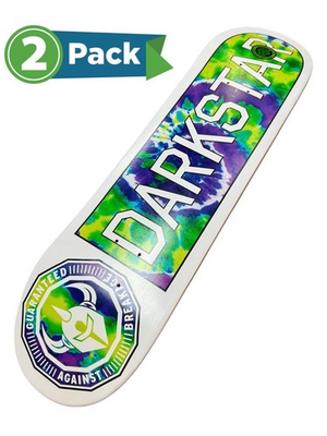 #ad 2 Pack Darkstar Timeworks 8.25quot; 7 Ply Maple Green Tie Dye Skateboard Deck $59.87
