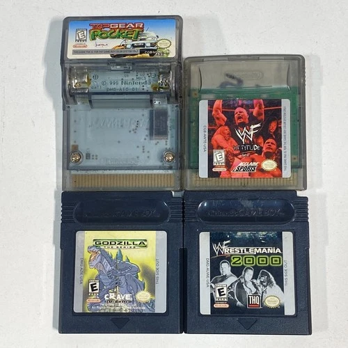 Game Boy Color Bundle: WWF Wrestling, Godzilla the Series & Top Gear Pocket