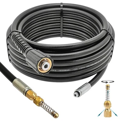 M&M SMARTEK® Rohrreinigungsschlauch für Kärcher Kränzle Hochdruckreiniger Abfluss Rohr 20m