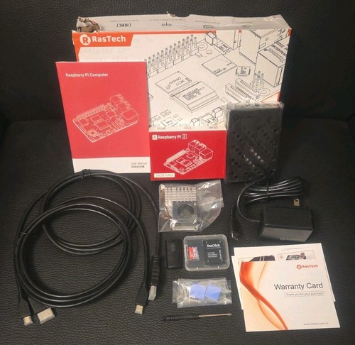 RasTech Raspberry Pi 5 16GB Kit 64GB Starter Kit W/Active Cooler Dual 4Kp60 NEW - Afbeelding 2 van 23