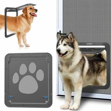 4 Way Locking Lockable Pet Cat Puppy Dog Magnetic Flap Door Gate For Large Dog