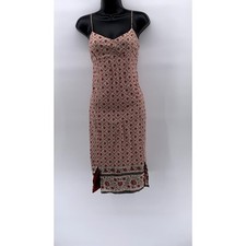 AMERICAN EAGLE Women’s Pink Floral V-Neck Spaghetti Strap V-Neck Midi Dress SZ10