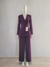 Tuta pantalone Zara (XS/S) viola scuro nuova con etichette UK 6 8 EU 34 36 blazer coord set tuta