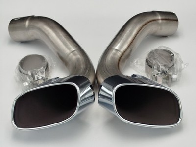 NEU Orig BMW X5 E70 Set Endrohrblenden Chrom 4,8I OPTIK  re+li 2147646 + 2147647