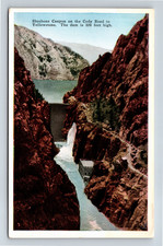 Shoshone Canyon On The Cody Road To Yellowstone Wyoming White Border Postcard