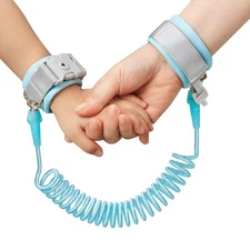 PandaEar Anti Lost Wrist Link, Toddler Harness Walking Leash Safety Blue 