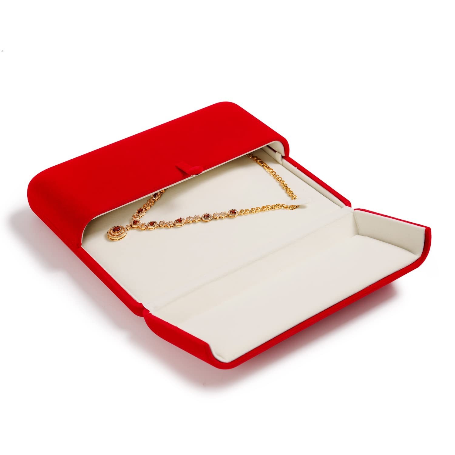 Oirlv Premium Velvet Big Necklace Gift Box Jewelry Box for Women Long Necklac...