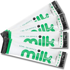 50 X Lakeland Dairies Milk in a Stick ? UHT Semi Skimmed Milk Sachets ? 10Ml Ind