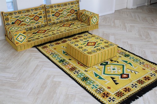 Juego de sofá árabe Majlis, sofá de piso árabe, yalsa árabe, sofá de sala árabe - Imagen 18 de 23