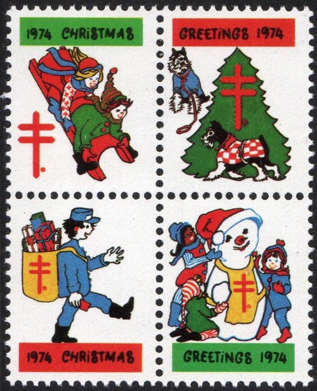 WX252 Christmas Seal Block of Four (1974) MNH