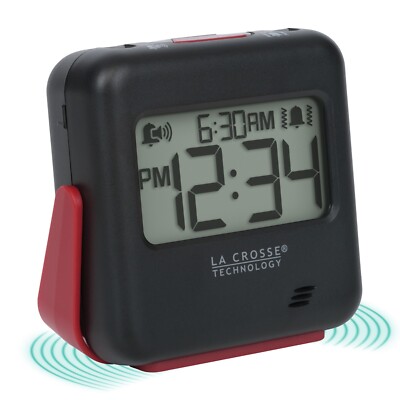 617-147 La Crosse Technology BUZZ Vibration Battery Powered Digital Alarm Clock