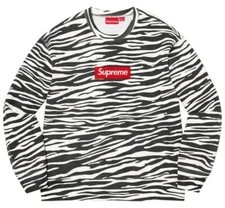 Supreme Box Logo Bogo Zebra Crewneck (FW22) Size M
