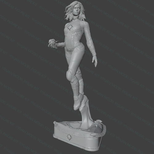1/24 Scale Captain Marvel Girl Nsfw Uncolored Unassembled Resin Model Toy Kit - Picture 6 of 10