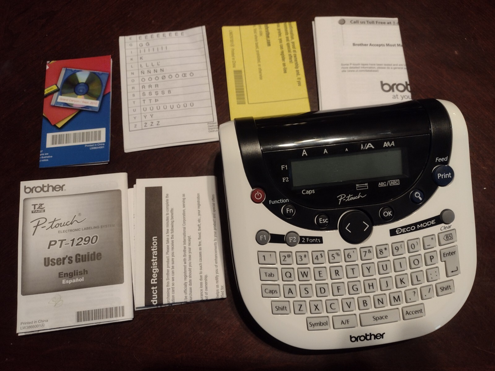 Brother PTouch PT1290 Label Maker Used Once / Tested Free