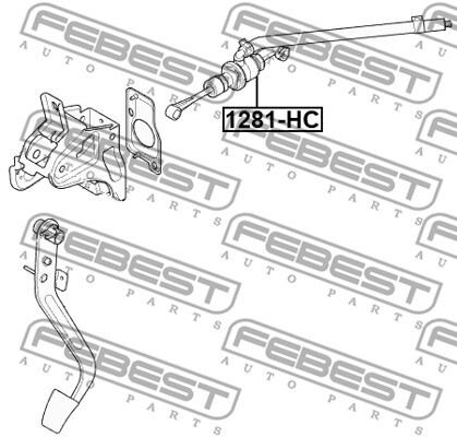 1281-HC FEBEST Master Cylinder, clutch for HYUNDAI,HYUNDAI (BEIJING),KIA