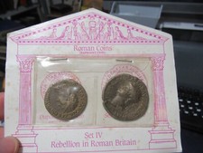 Roman Coins Set, "Rebellion in Roman Britain", Reproduction, 2 Coins