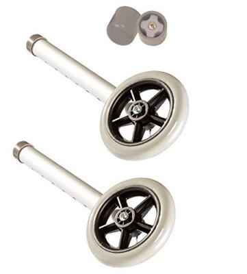 5'' Walker Wheels Replacement Kit, Universal Replacement Wheel Kit for Walkers...