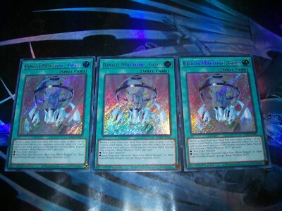 3x Bingo Machine, Go!!! 1st Edition Secret Rare RA02-EN062 Yu-Gi-Oh!