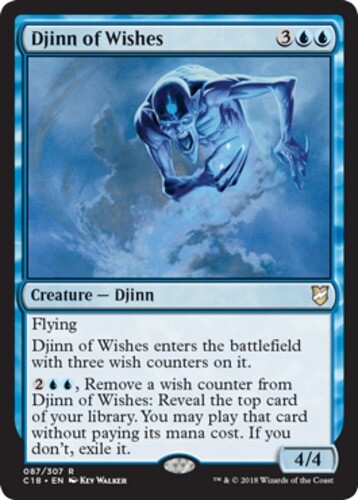 MTG-4x-Near Mint, English-Djinn of Wishes-Commander 2018 - Picture 1 of 1