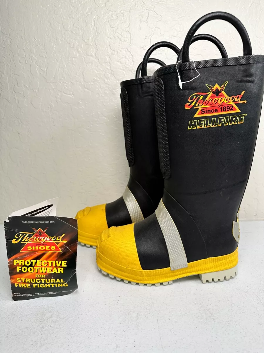 Men s Thorogood Hellfire Boots Rubber Insulated Structural Firefighting Sz 5.5 M