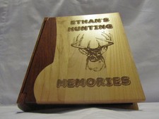 Engraved Wood Personalized Photo Album "Hunting Memories" - Large