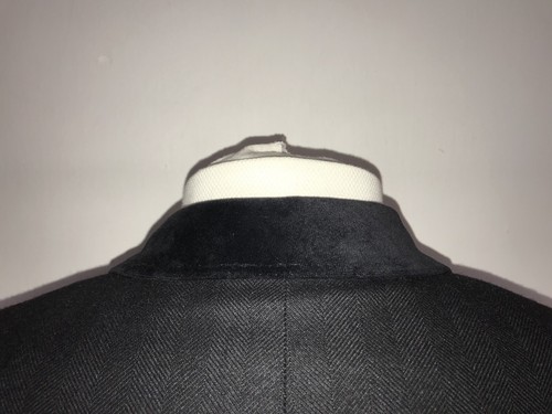 GIEVES & HAWKES - Mens Long BLACK WOOL Covert COAT -UK 40 Reg - STUNNING - Imagen 7 de 12
