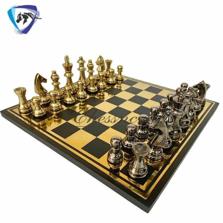 Official Chess Board & Polish Staunton Pieces Polish Foldable