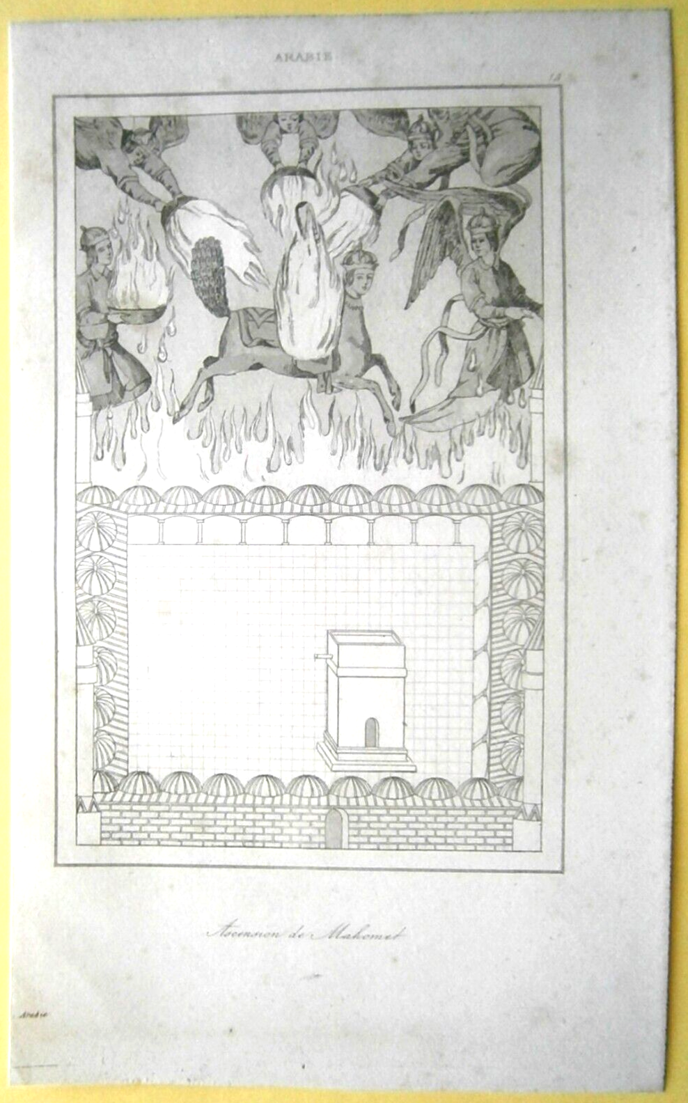 1847 print ASCENSION OF PROPHET MUHAMMAD, DOME OF THE ROCK, JERUSALEM, #13