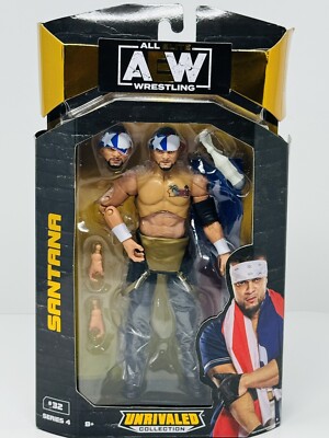 AEW Unrivaled Collection SANTANA Figure #32 Series 4 Jazwares 2021 LAX Ortiz WWE