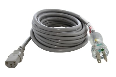 10ft 15A 14/3 Medical Grade Power Cord With IEC C13 Connector by AC WORKS 