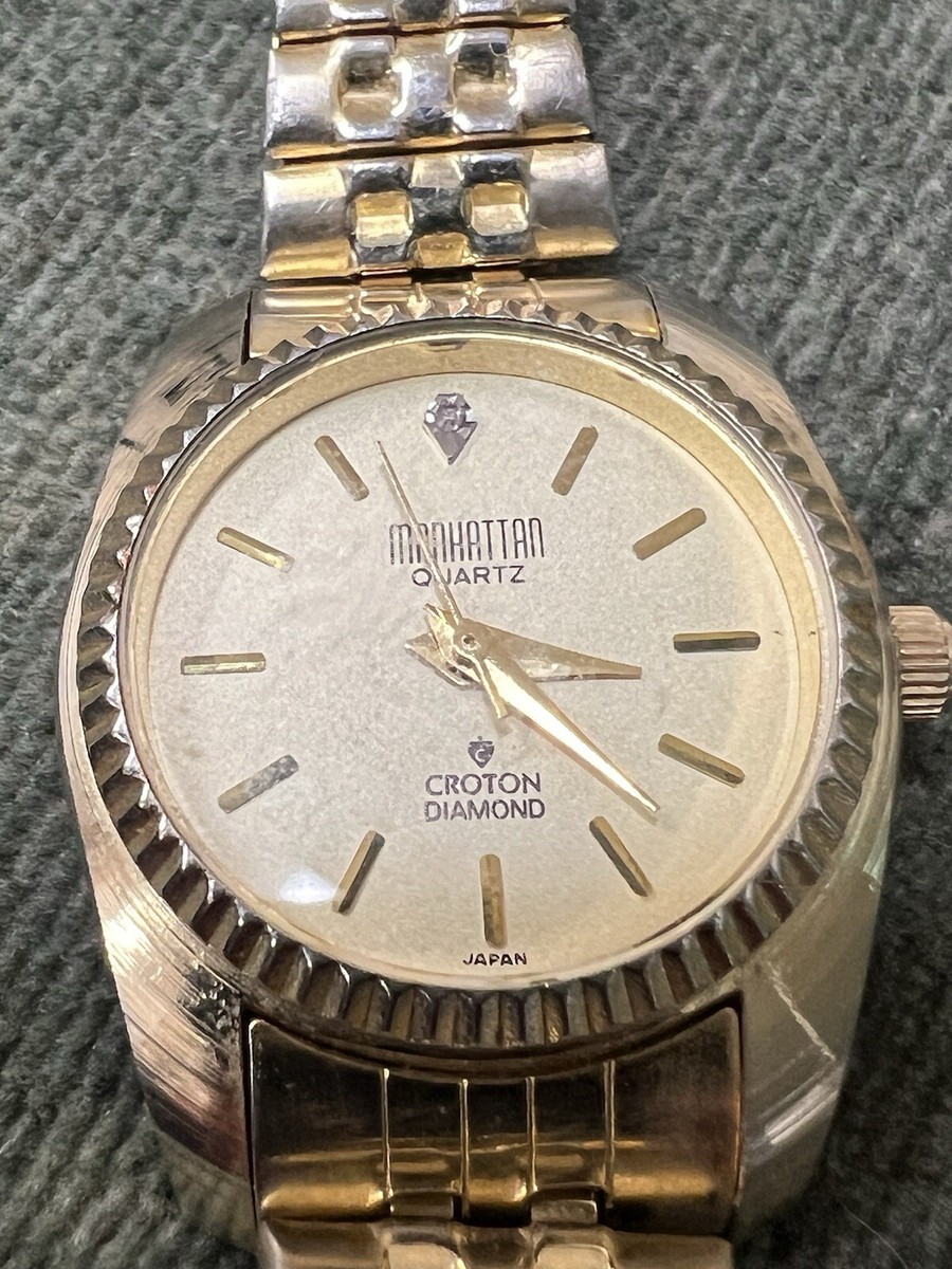 Wrist Watch Croton Watch Diamond Quartz Reliance Croton Croton