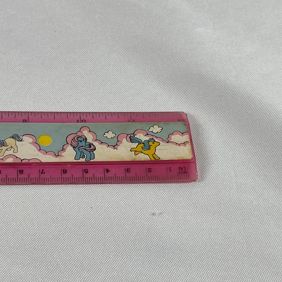 Régua de plástico vintage G1 My Little Pony merchandise - Imagem 3 de 4