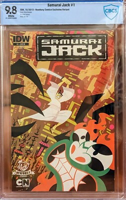Samurai Jack #1 9.8 IDW Comics White Pages Newbury Comics Edition 2013  HTF. 