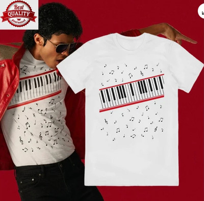 Michael Movie Jackson Beat It Piano Keys Shirt All Size S to 5XL