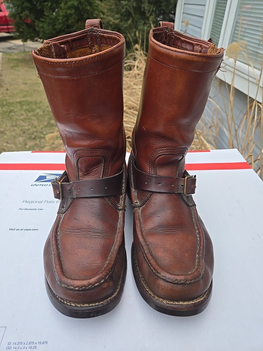 WC Russell Moccasin Cavalier Boots Men's size 8 E Pull On Brown