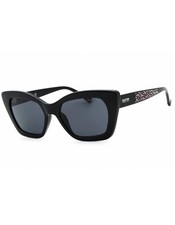 Kenneth Cole Reaction Women  s Sunglasses Noir Brilliant  Smoke Lenses Cat Eye 