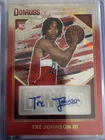 Tre Johnson lll Auto Ink Color Match Auto Panini Donruss 11/99