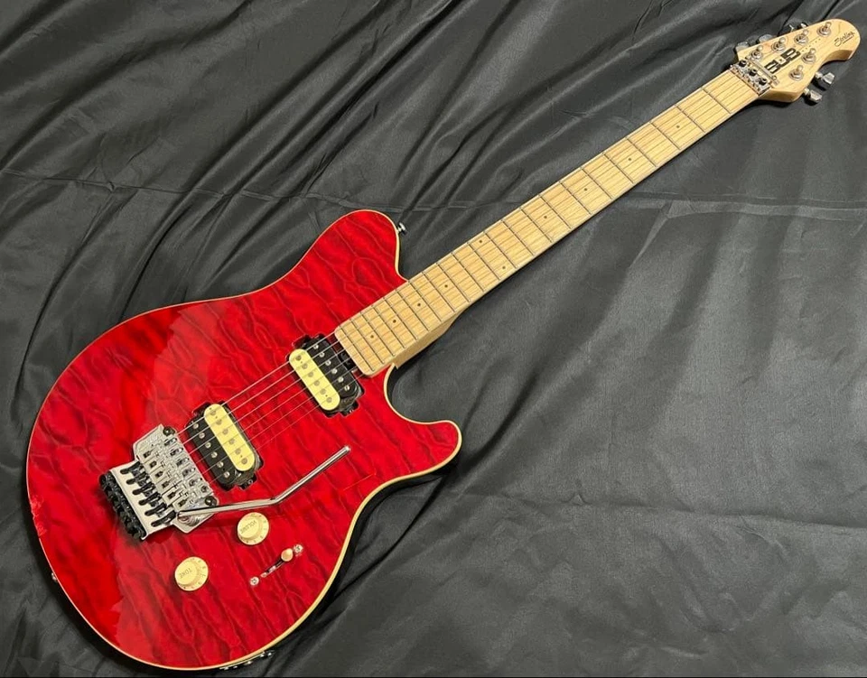 Sterling By Music Man S.U.B. Guitarra Eléctrica Ax4 Roja Modelo Raro Foto 2 de 4